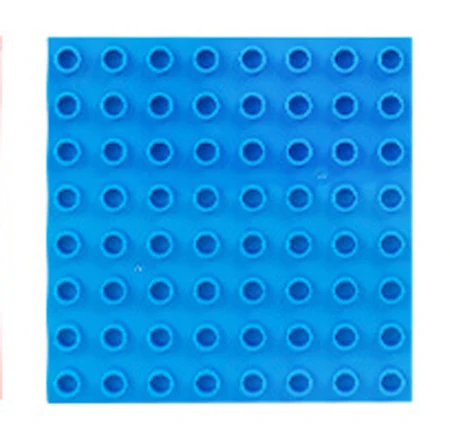Duplo Совместимость с лего Дети DIY игрушки ABS пластик строительные игрушки блоки кирпичи части 8x8 развивающие обучающие игрушки для ребенка 3 лет - Цвет: 8x8  Blue