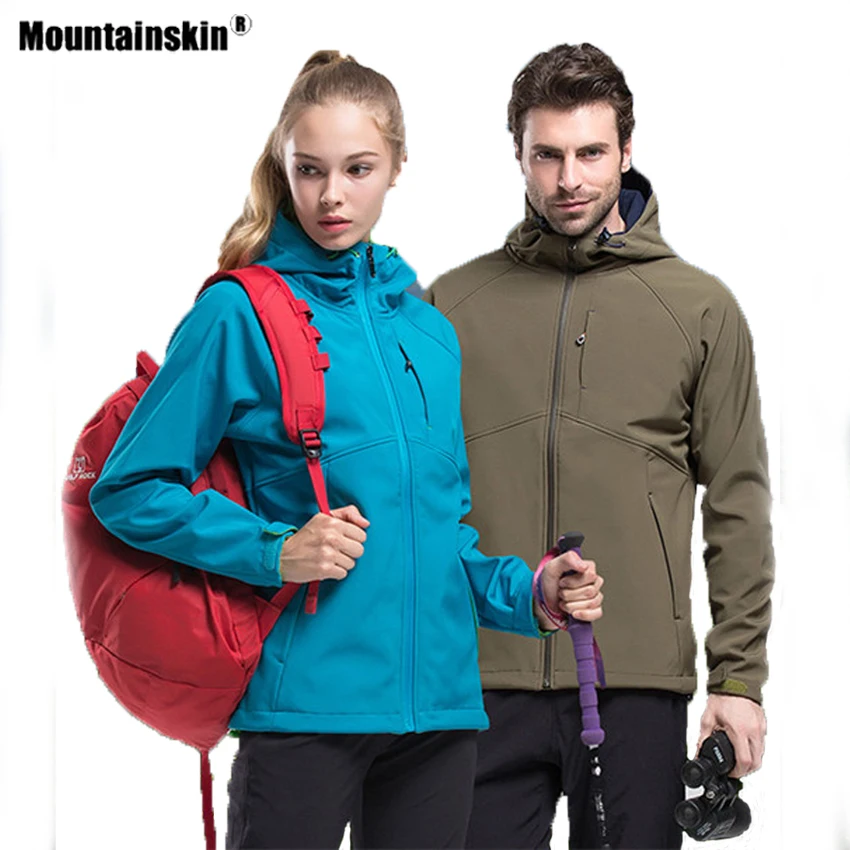 Мужская и Женская флисовая куртка Mountainskin ветровка для походов на открытом