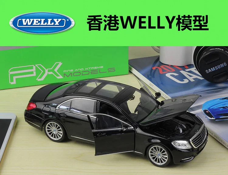 WELLY 1:24 Mercedes Benz Mercedes-Benz s-класс имитация сплава Модель автомобиля ремесла украшение Коллекция игрушек инструменты подарок