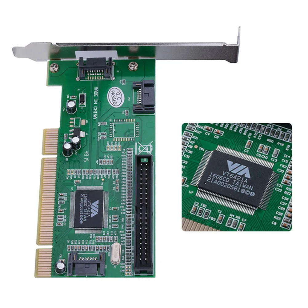 Новый горячий PCI в 3 порта SATA + IDE комбинированный контроллер адаптер конвертер
