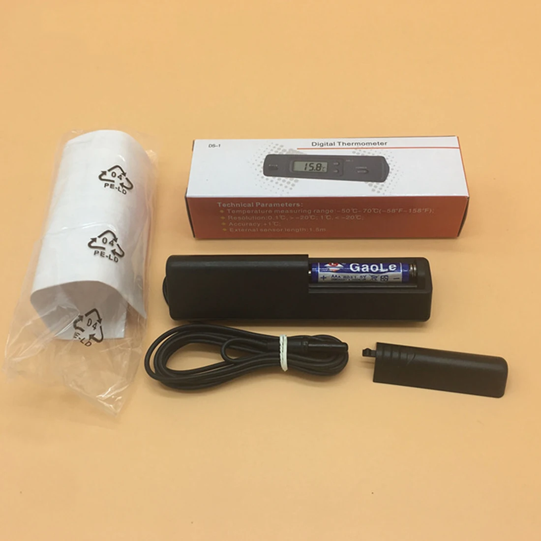 

Digital Thermometer Auto LCD Display In Out Clock for Car Aquarium Thermometer