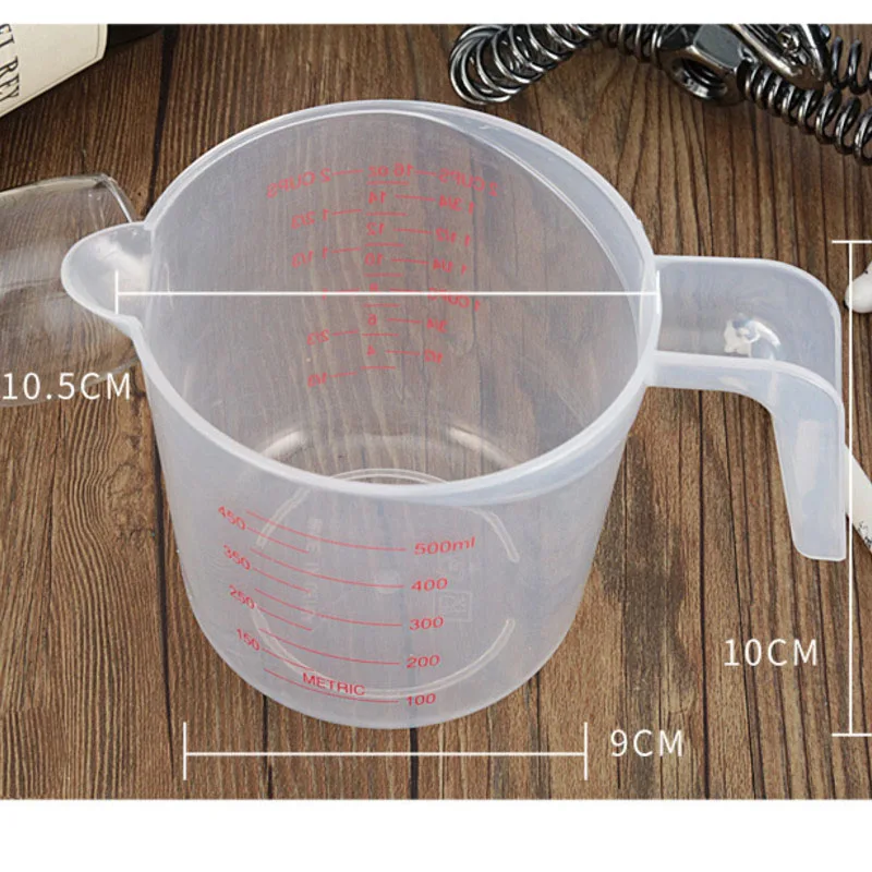 LIXYMO, 1 шт., 250 мл, 500 мл, 1000 мл, прозрачные стеклянные весы, Пластиковые мерные стаканчики, измерительные инструменты для кухонные инструменты для выпечки