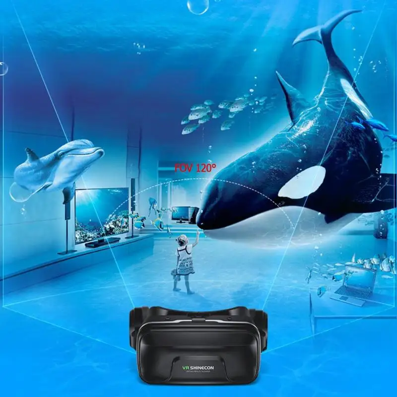 Новые очки Google Cardboard VR shinecon Pro версия VR Виртуальная реальность 3D очки 360 градусов панорамная игра шлем мини VR очки