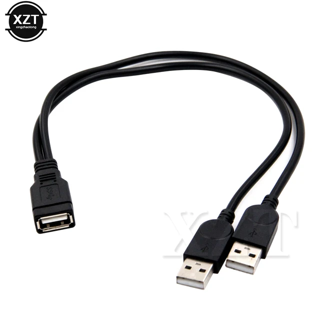 1pcs Usb 2.0 A Male To Usb Female 2 Double Dual Usb Female Splitter  Extension Cable Hub Connector - Computer Cables & Connectors - AliExpress