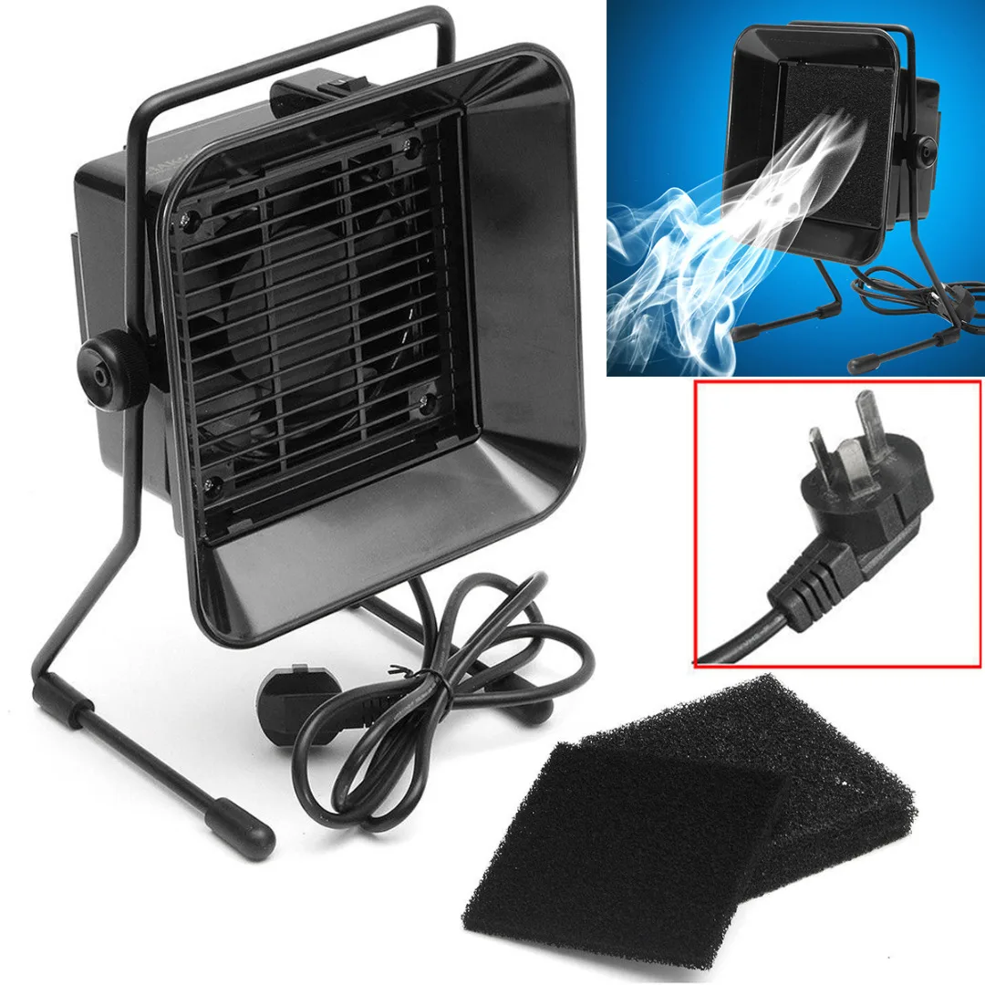 1set 220V Solder Smoke Fume Absorber Extractor Fan with 3 Carbon Sponge Filters Black