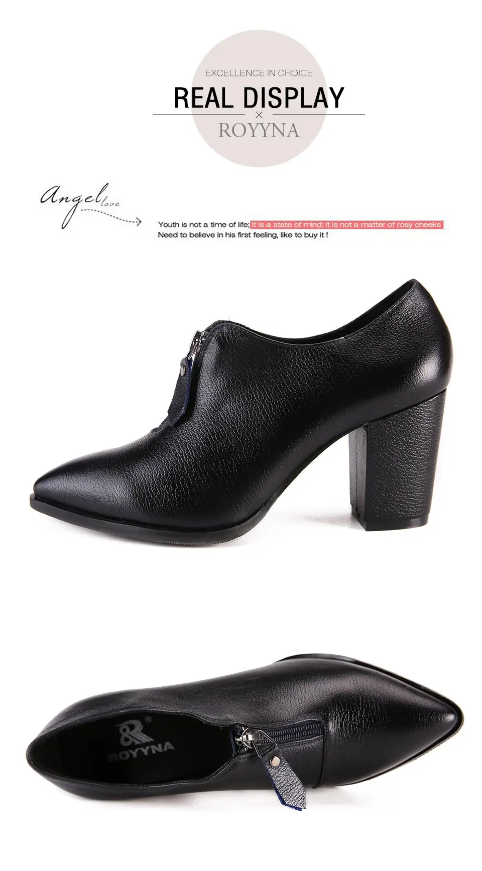 ROYYNA/Новинка; классические женские туфли-лодочки из синтетического материала; женские мокасины с острым носком; женские модельные туфли на высоком каблуке; женские свадебные туфли