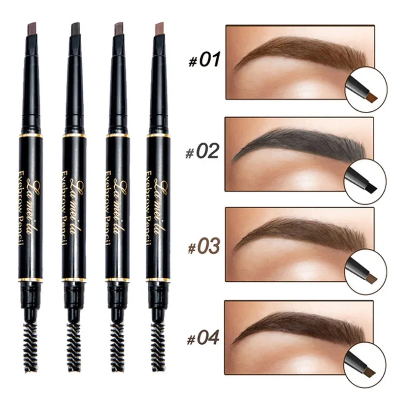 

Double-ended Eyes Makeup High Quality Eye Brow Pencil With Mascara Waterproof Pigment Black Brown Eyebrow 3D Pen Makeup