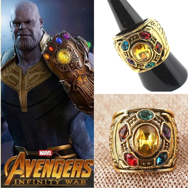 Кольцо из сплава Мстителей Infinity War Thanos Gauntlet Power ювелирные изделия для косплея |