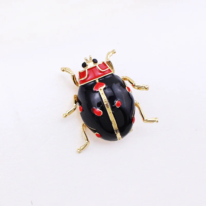 TANGTANG эмалированная брошь на булавке Coccinella septempectata насекомое булавка маленького