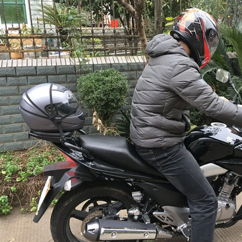 

Universal Motorcycle Helmet Rubber Rope Mesh Net Motorcycle Protective Gears Luggage Hooks Accessories Organizer Holder