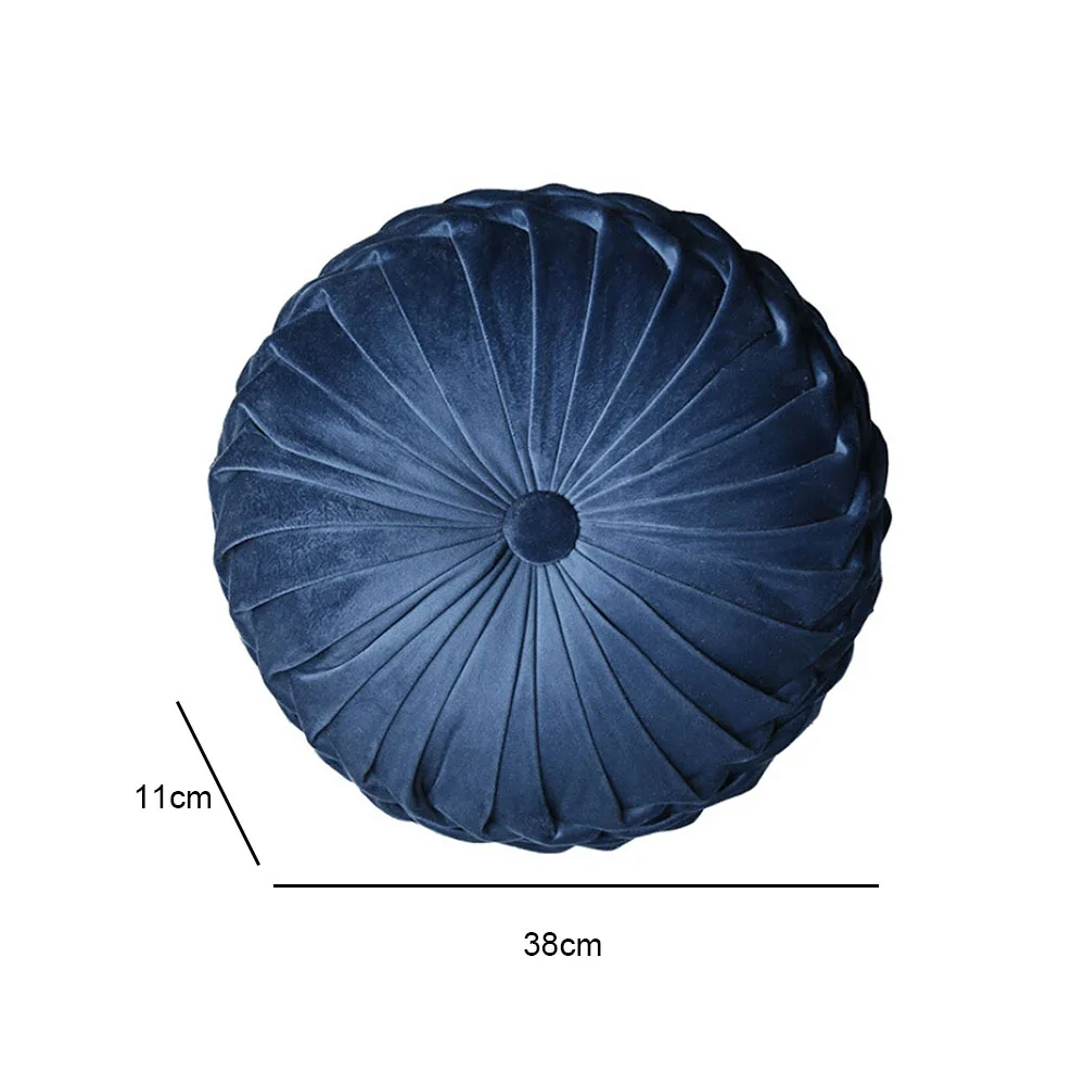 Модная супер европейская роскошная Бархатная подушка Подушка круглая ткань ручная работа плиссированные колеса Тыква Подушка сиденья