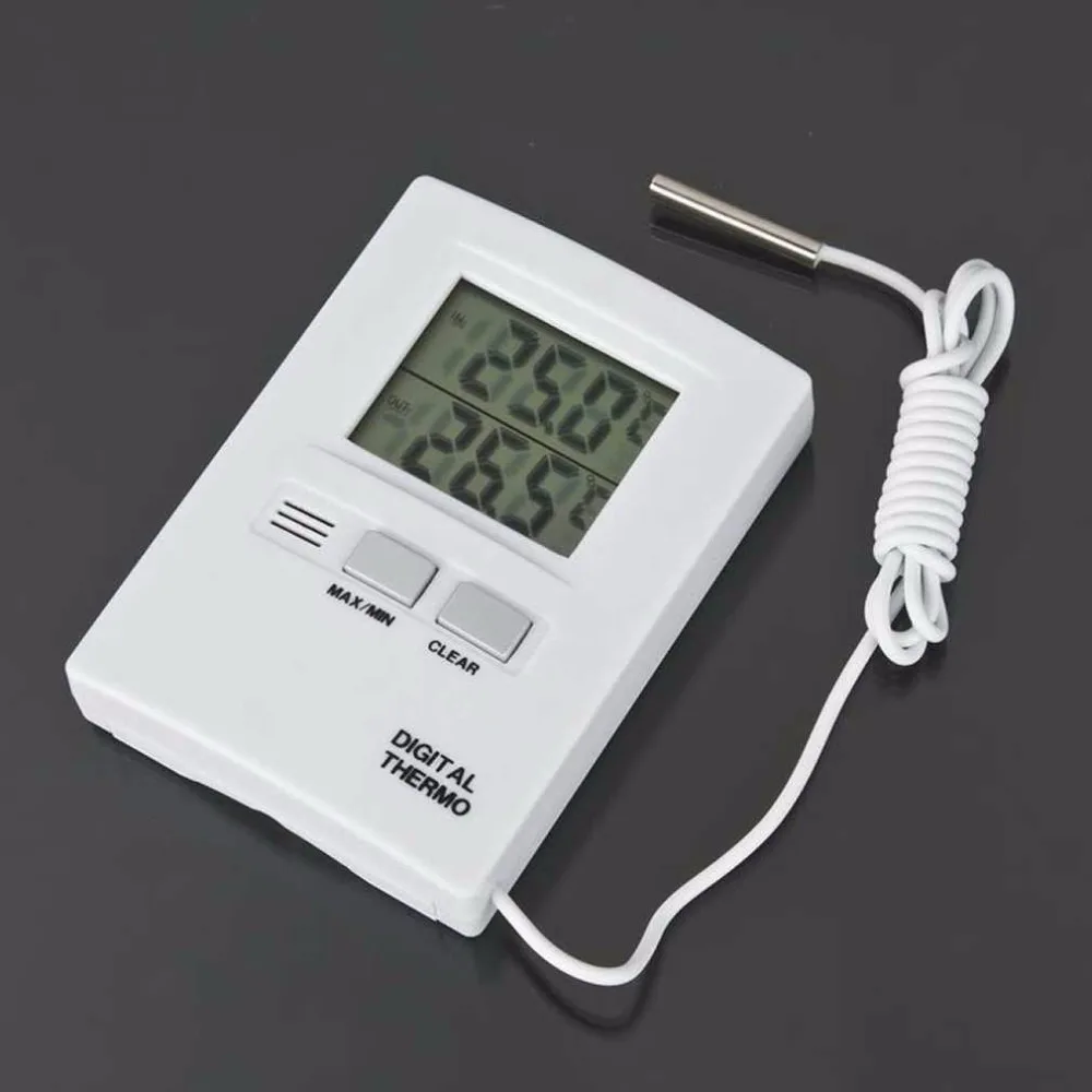 

Digital LCD Indoor Outdoor thermometer Electronic Temperature Sensor Meter Tester Home Indoor Outdoor with probe thermometer