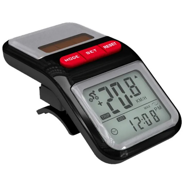 Bike Computer 1 Pcs LCD Solar Power Bicycle Speedometer Pedometer