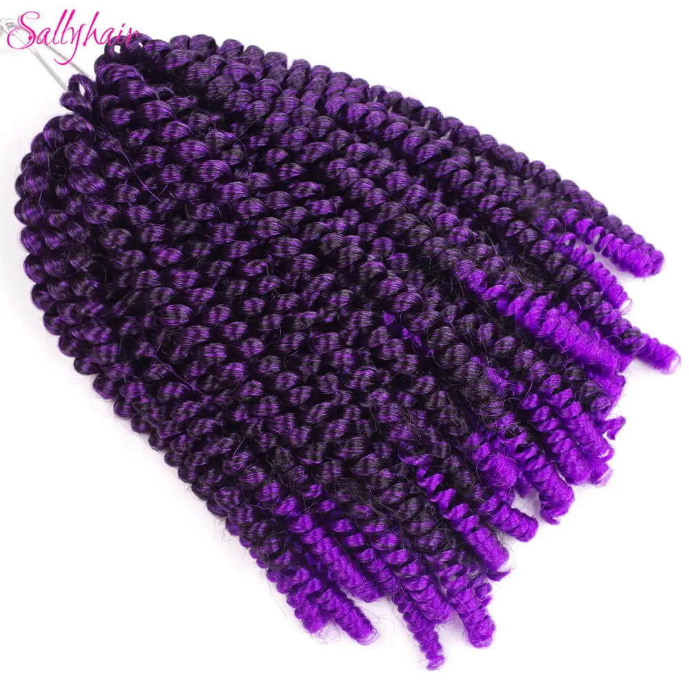  Crochet Braids Ombre Spring Twist Hair Kanekalon Synthetic Hair Extensions Braids Kinky Curly Twists (53)