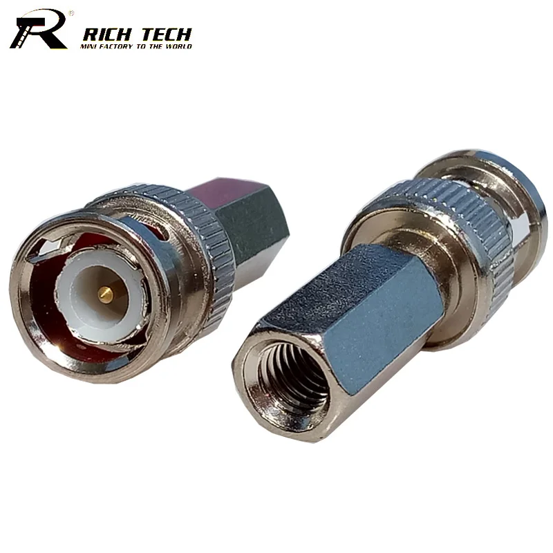 50pcs Coaxial Cable BNC CCTV Connector Adpater Twist-On for CCTV Security Camera