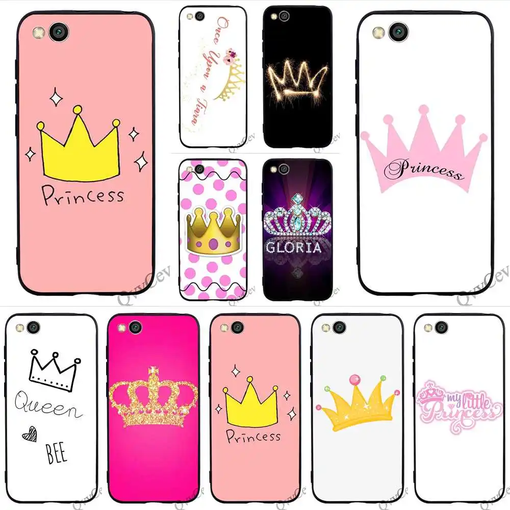 Best Hybrid PRINCESS Queen boss crown king Phone Cover for Xiaomi Mix F1 Mi 8 Lite Case A1 A2 6 Cases