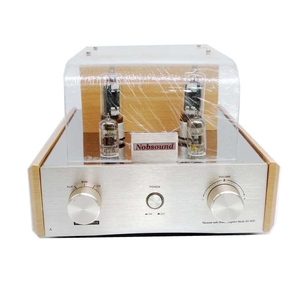 

amplifiers audio hifi 6p3p vacuum tube HiFi hoem power amplifier Using 61n preamplifier sound is clear and loud Nobsound AV400