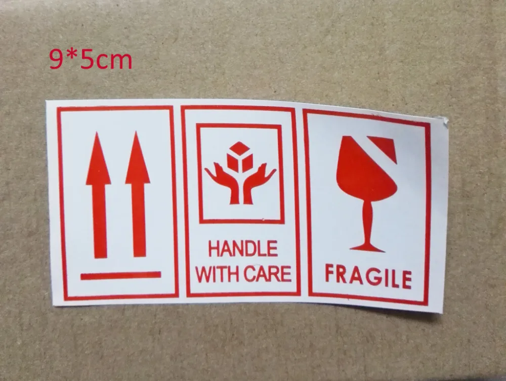 

Wholesale and retail 108PCS 9x5cm shipping sticker Up and handle with care fragile amazon ebay package labels
