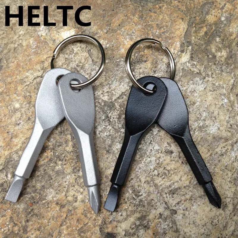 

1 Set Stainless Steel Mini EDC Multifunction Screwdriver Keychain Pocket Repair Tool Key Shape Slotted Screwdrivers