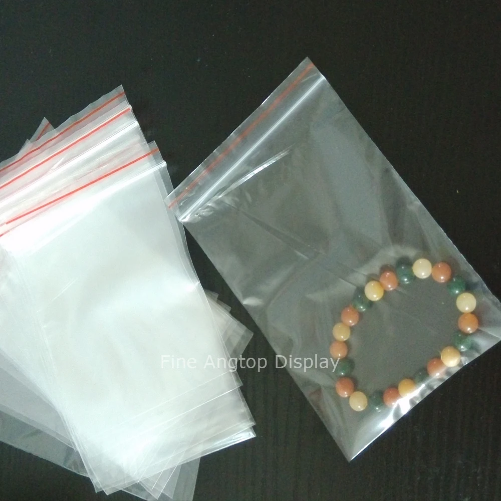 100pcs 10x15cm Clear Self Adhesive Seal Plastic Bags Jewelry Storage