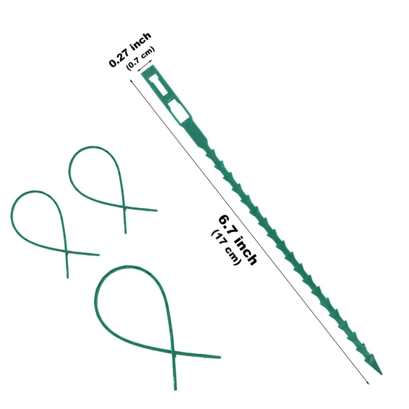 50 шт./100 шт. регулируемые пластиковые кабельные стяжки для растений многоразовые ремешки для кабелей для садового дерева альпинизма поддержка украшения сада