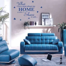 

Family Home Love Heart Art Wall Stickers Quotes Heart Words Phrases Room Decals