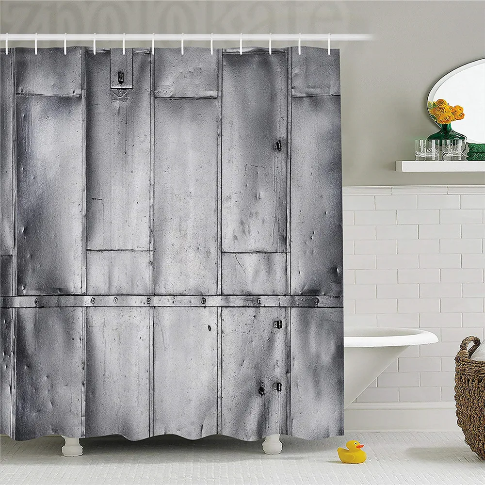 Industrial Shower Curtain Steel Panels Industrial Wall
