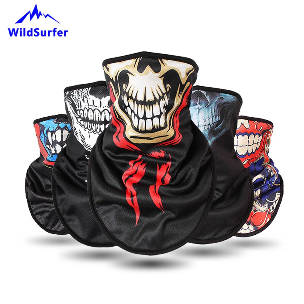WildSurfer мужские лыжные нагрудники 3D принт Череп Сноуборд Маска Зимний теплый