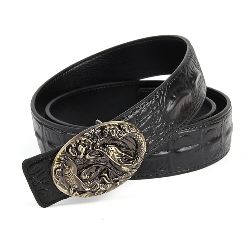 Aburo новые джинсы riem ковбой Классический Крокодил stijlvolle riemen mannen glad gesp taille riem джинсы