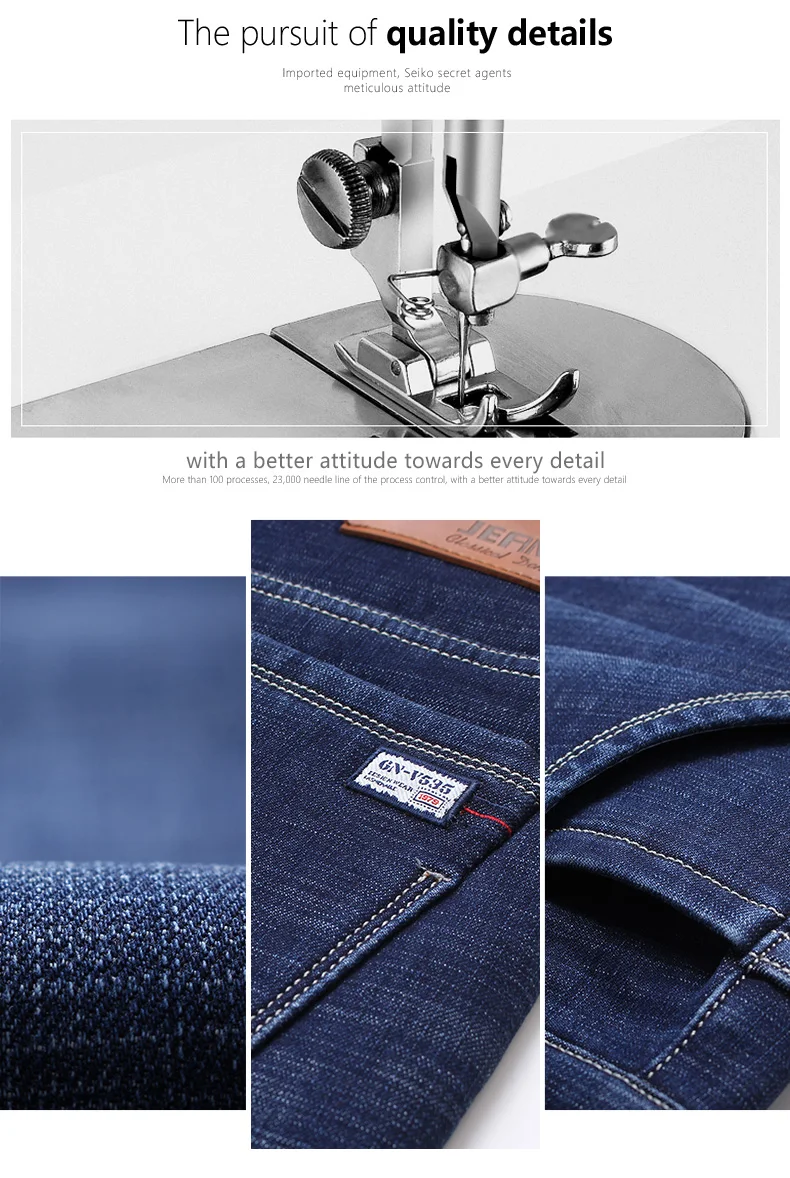 Мужские классические джинсы бренд большой Размеры прямые мужские джинсы тонкий Проблемные дизайн Байкер брюки черные классического