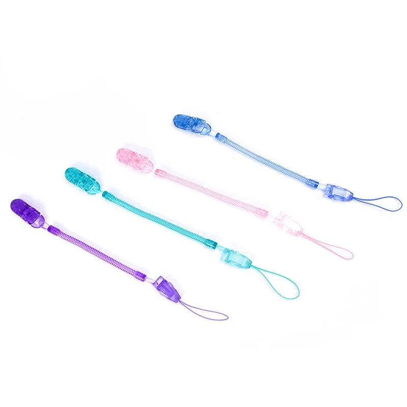 5 Colors Baby Infant Toddler Dummy Pacifier Spring Soother Nipple Clip Chain Holder Strap