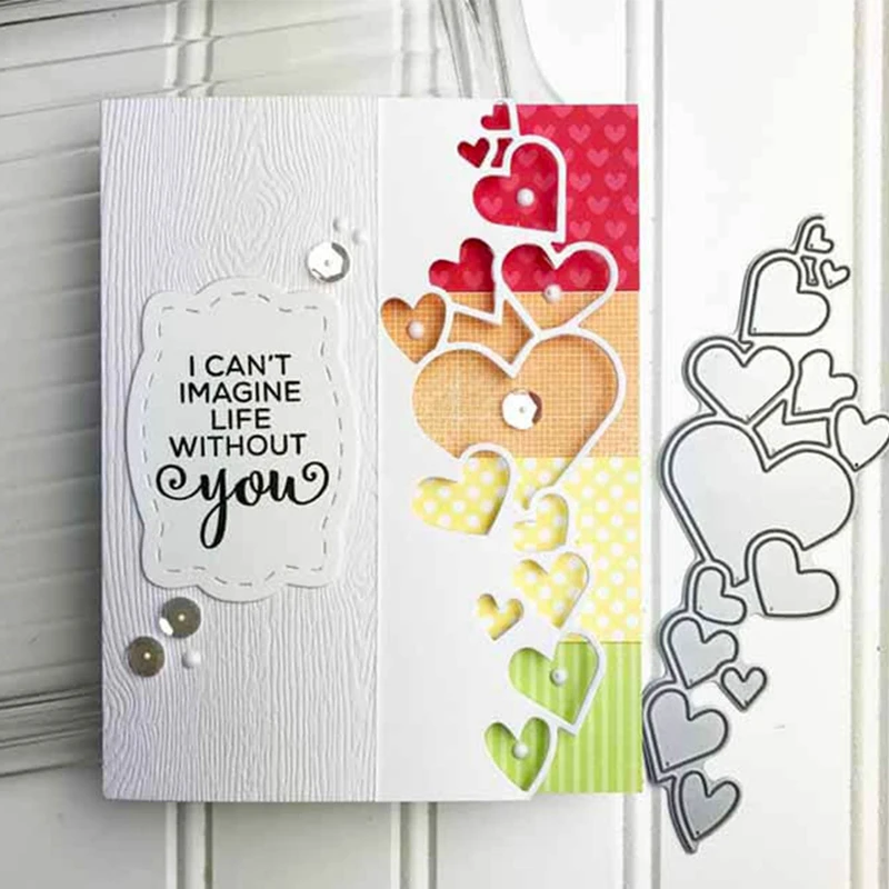 

Heart Lace Edge Frame Metal Cutting Dies Stencils For DIY Scrapbooking Decorative Embossing Handcraft Die Cutting Template