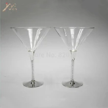 С серебряным покрытием для мартини, бокал с 155 шт. циркон, для свадьбы или вечерние