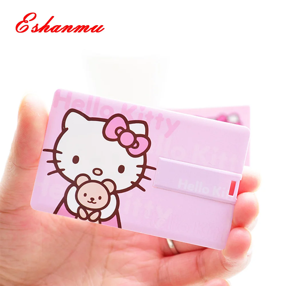 

Credit card USB Flash Drive hello kitty card usb Pen Drive Pendrive 32GB 16GB Flash Drive 8GB 64GB Memory Stick Drives