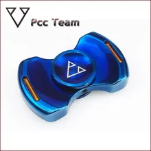 2 Цвет Ручной Счетчик Красочные Нержавеющей Стали Handspinner Два листа газа версия EDC Игрушки T66