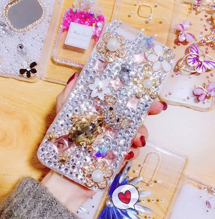 

Luxury Glitter Diamond Lovely Crystal Bear Phone Cover Case For Huawei Mate 20 Lite 20X Mate 9 10 Pro P10 P20 P30 Pro Lite Plus