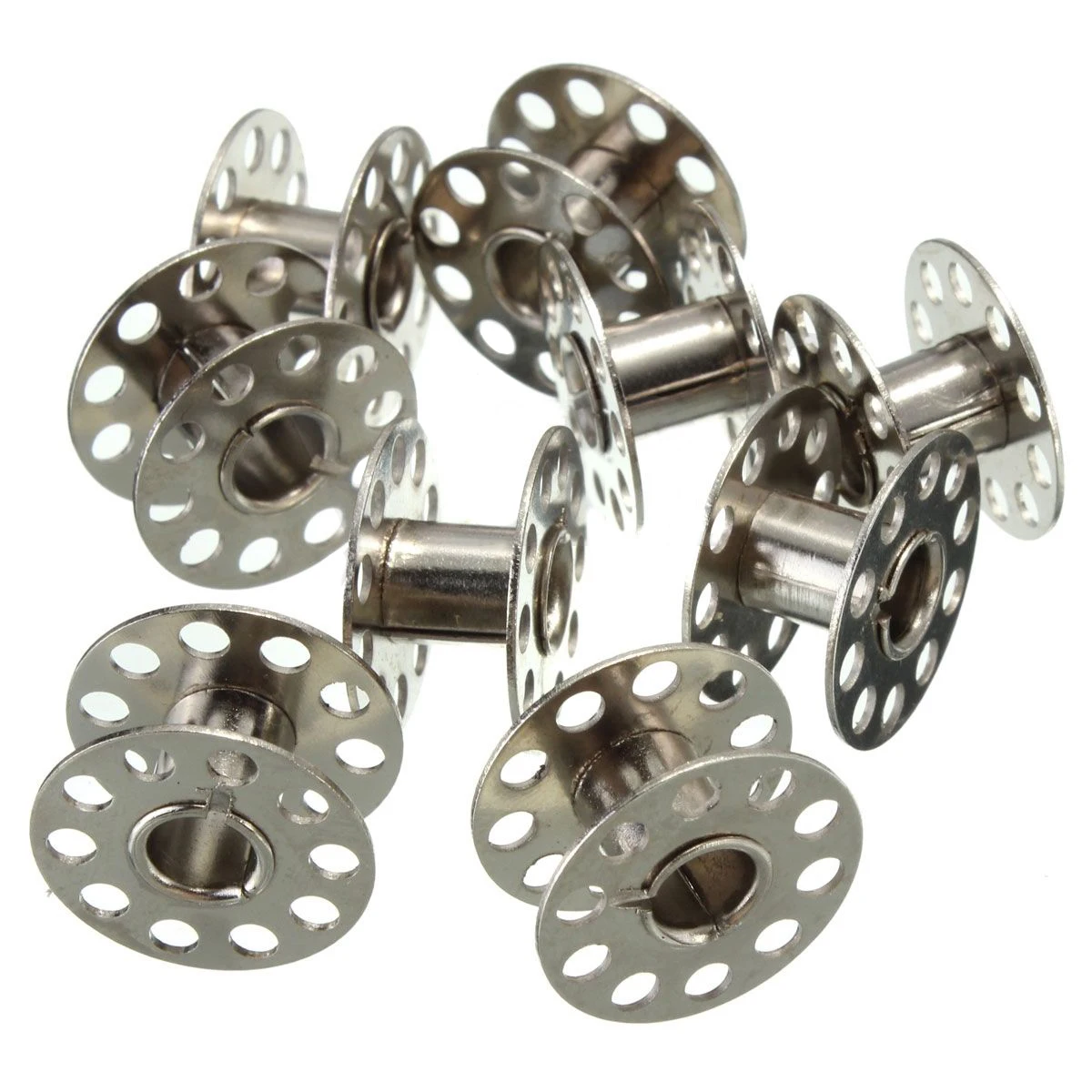 25pcs/box New Metal Bobbins Spool With 25 Grid Storage Box for Home Sewing Machine