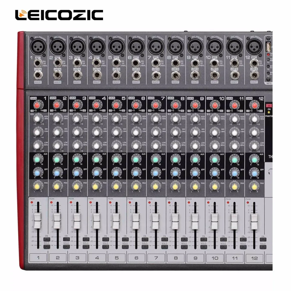 Leicozic 12-channel Professional audio mixer BX-12