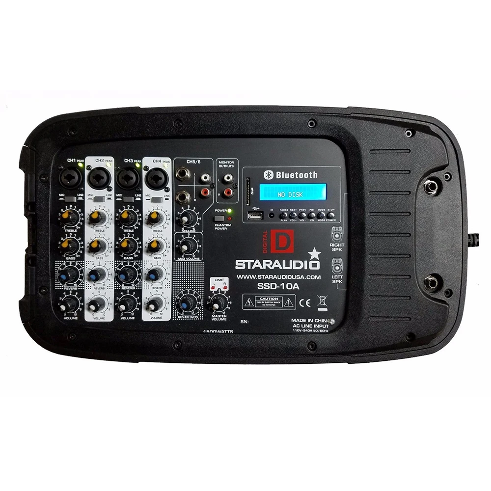 STARAUDIO 2 шт 1500 W 10 &quotPA DJ КТВ этап аудио вечерние клуб Bluetooth USB Динамик s микшер стойки