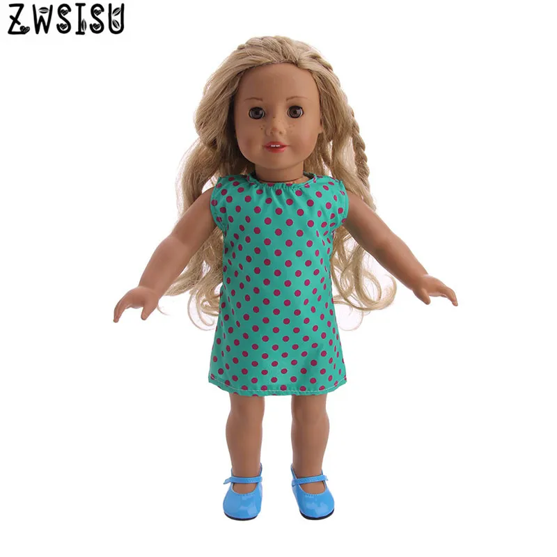 Christmas new doll dress for 18-inch American doll and 43cm doll  accessories