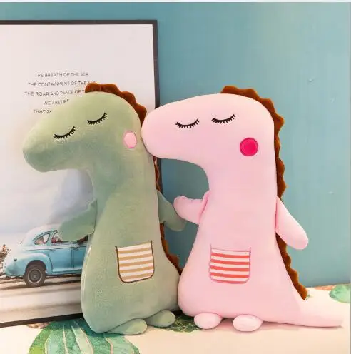 

WYZHY New soft dinosaur with sleeping pillow plush toy large doll to send friends and children gifts 50cm