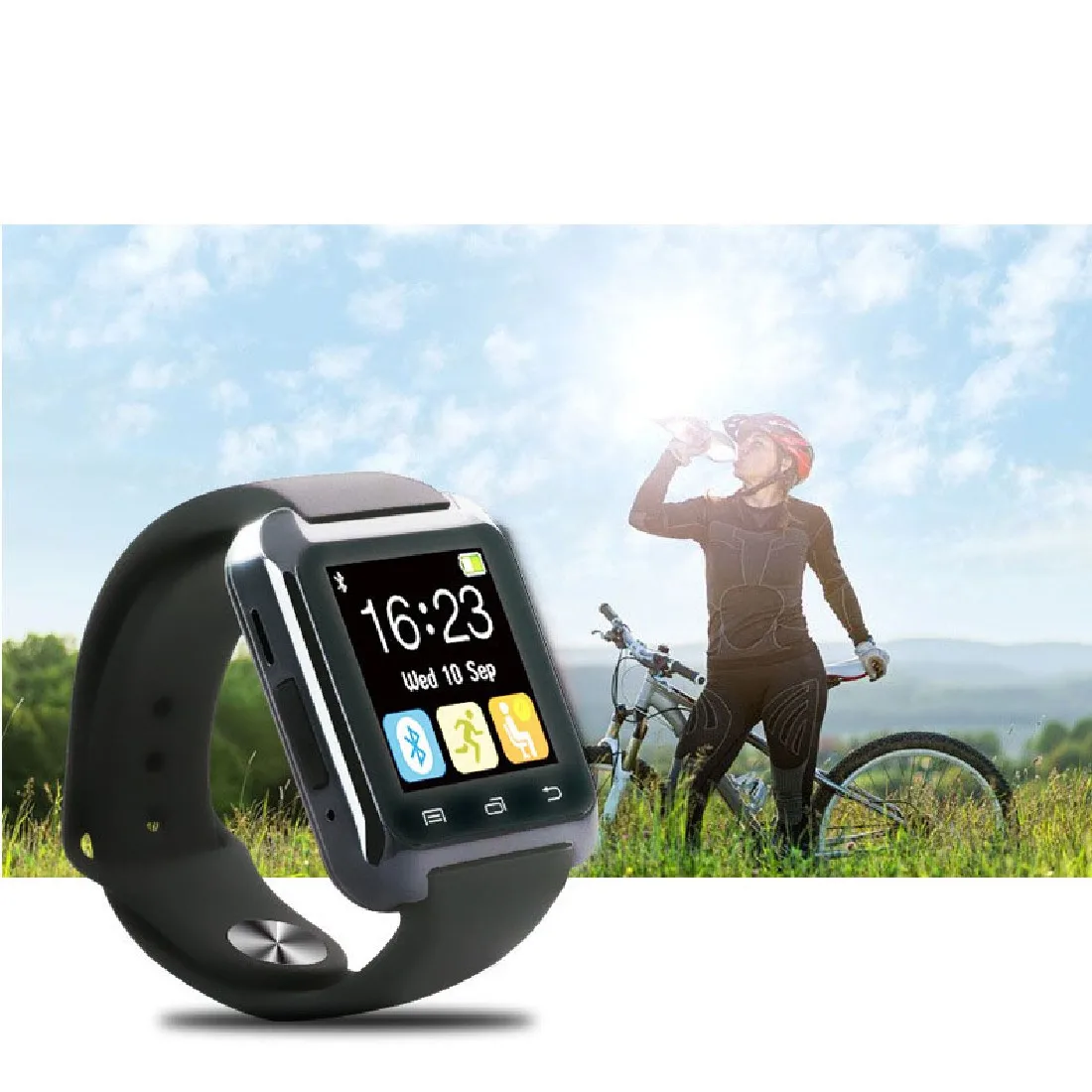  Multifunctional Bluetooth V3.0 Watch EDR Smart Watch with Phone Camera Card smart clock For Apple X