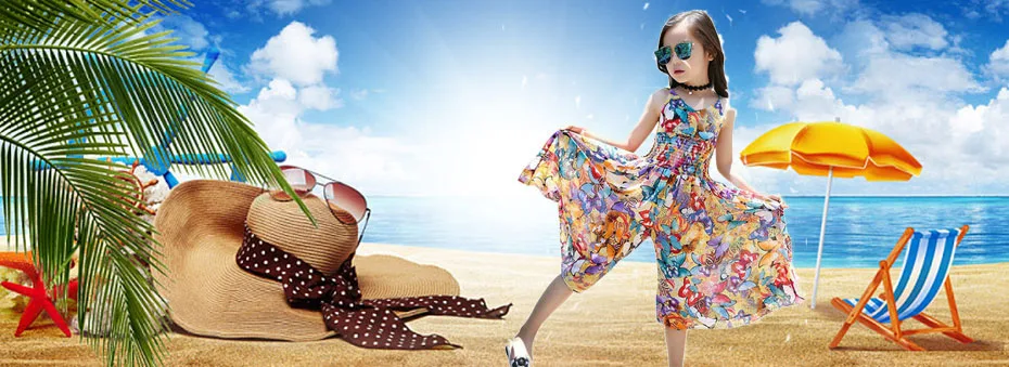 Girls Dress Fashion Bohemian Dress for Girls Beach Tunic Floral Casual Maxi Dresses 3 4 5 6 7 8 9 10 Years Princess Costume my little pony для девочек платье для девочки