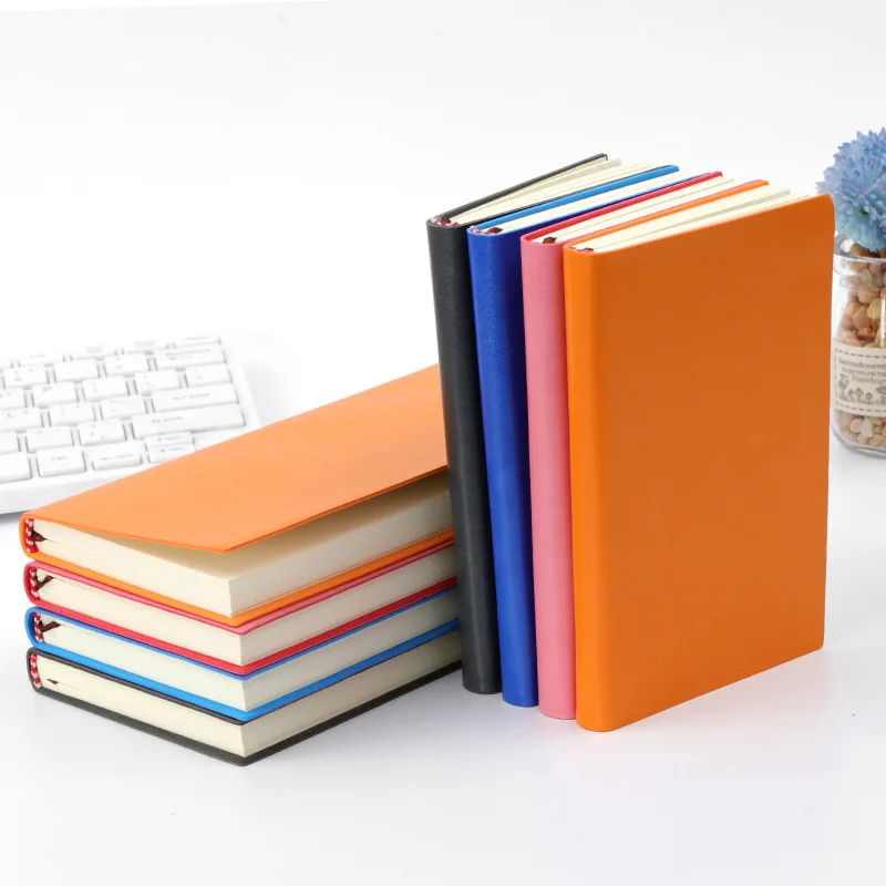 

Coloffice 1PC A6/A7 Soft Leather Notebook Portable Small Pocket Book Meeting Record Word Book Souvenir Gift Office Stationery