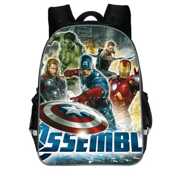 

Cute Captain America Children Kids Girls Schoolbag the Avengers Comics Backpack Iron Man Waterproof Primary Bagpack