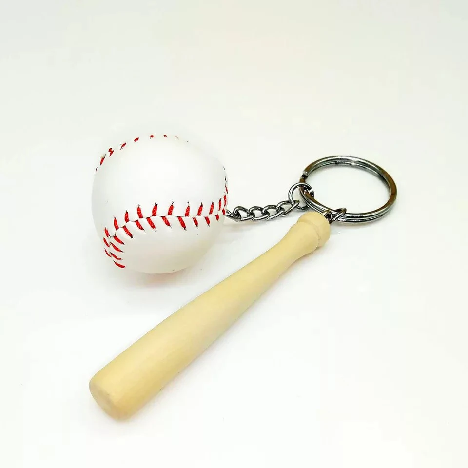 12pc Simulation Baseball Key Chain Party Gift Keychain Wedding Sport