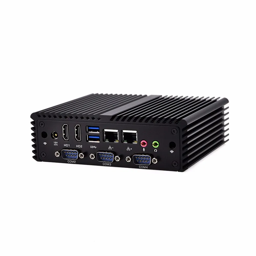 QOTOM-Q410P Новый мини настольный компьютер stick с 3215U Dual LAN четыре RS232 USB 3.0