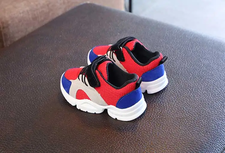 Children shoes 2019 new breathable mesh girls & boys running shoes patchwork PU children tennis sneakers kids athletic shoes (21)