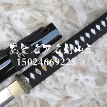 S2524 японский TSUN черный ниндзя меч самурая прямой Блестящий кисть лезвие 40,7"