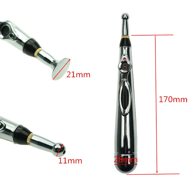 Электронный Импульсный энергетический Меридиан тестовая точка облегчение боли Акупунктура Массажная ручка Электрический шок Массажная ручка